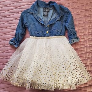 Pink & Violet Demin/ Tutu Dress  for toddler